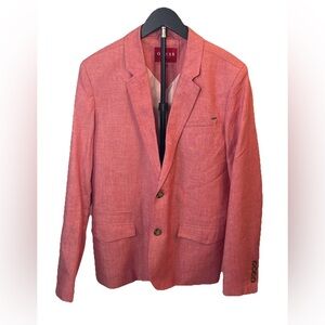 Guess Men’s Medium Red Sports Coat 100% Cotton